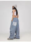 Bol Kesim Hip-Hop Baskılı Pantolon, kombin görünüm — Navra Wear