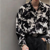 Ink Wash K-Style Dark Casual Long Top