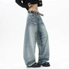 Seoul Style Washing Moustache Effect Denim