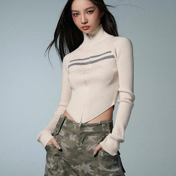 Worn Rib Grunge Sweatshirt