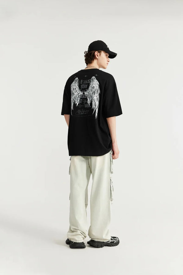 Reflective Night Wings Luminous T-Shirt alternatif görünüm