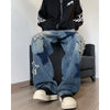 Stitched Stellar Mosaic Bell Leg Denim
