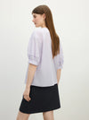 V-Neck Linen Effortless Summer Blouse