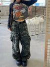 Vintage Yıkanmış Wide Leg Jean Pantolon, yakın çekim — Navra Wear