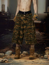 Woodland Personalized Decorate Pockets Denim Shorts
