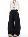 Black High-Rise Straight Suit