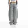 Insulated Seoul Style Curved Knife Bell Leg Denim