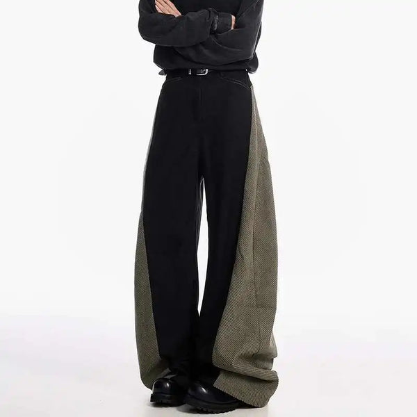 Elegant Black Contrast Easy Cut Denim