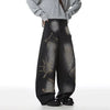 Durable Mosaic Raw Edge Denim