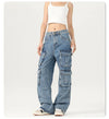 Y2K Baggy Jean Pantolon, önden görünüm — Navra Wear