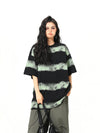 Block-Style Horizontal-Lines Nostalgia Inkjet T-Shirt