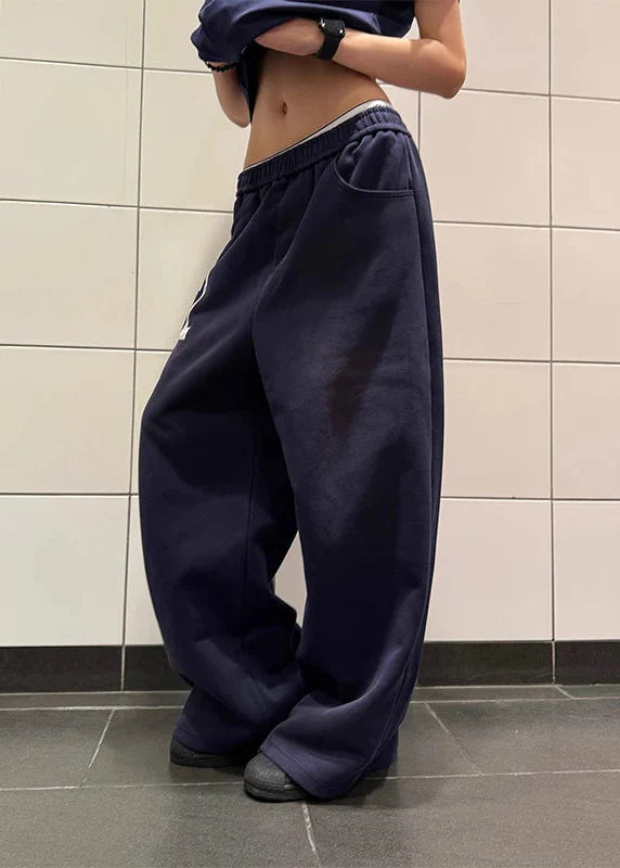 Bol Kesim Harf Baskılı Jogger, önden görünüm — Navra Wear