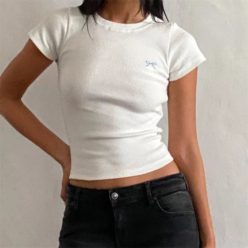Washed-Out Bow Print Women's T-Shirt