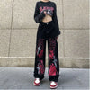 2000s Metro Black Urban Beat Oversized Denim