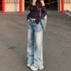 Comfortable Rinse Low Rise Bell Denim