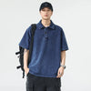 Men Chic Everyday Knitted Denim Collar-Knit T-Shirt