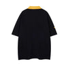 Starry Thread-Work Turn Down Collar Hip Hop Weekend T-Shirt