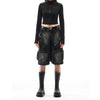 Metro Casual High-Rise Black Heritage Denim Shorts