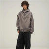 Stand Collar Punk Stitch Boxy Top