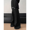 Modern Splice Leather Wide-Leg
