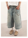 Blown Wide Street Denim Shorts