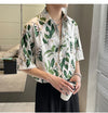 Vintage Palmiye Baskılı Gömlek, kombin görünüm — Navra Wear