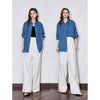 Navy French Style Elegant Blouse