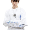 Bright Side Visual Print Long T-Shirt