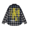 Paint-Splash Plaid Womens Flexible Top
