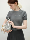Knitted Texture Hollow Versatile Hop Hip Women T-Shirt
