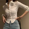Slim K-Style Elegant Womens Blouse