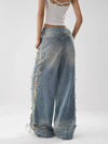 Heritage Faded Blue Stacked Wide Denim