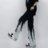 Sleek Contrast Color Tassel Relaxed Denim