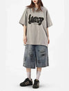 2000s Women's Printed Rinse Denim Shorts