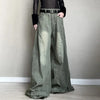 Kadın Vintage Yüksek Bel İspanyol Paça Jean Pantolon, kombin görünüm — Navra Wear