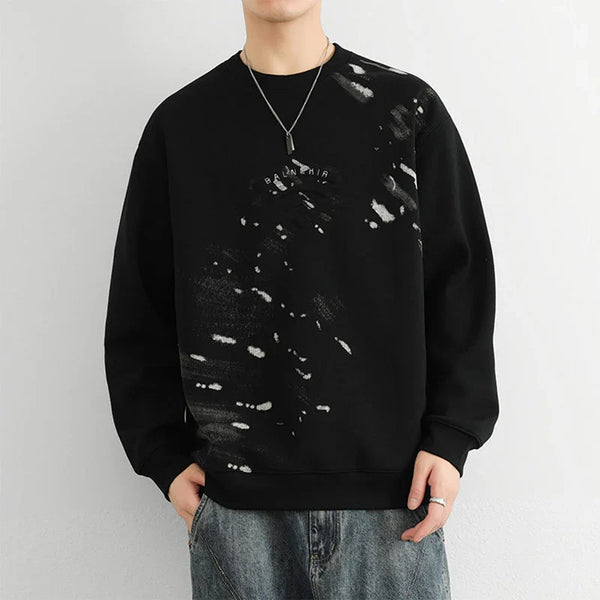 Splatter Art Graphic Sweatshirt alternatif görünüm