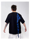 Urban-Edge Relaxed Plaid Fragment Crew Neck T-Shirt