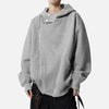 Asymmetric Double Zip Hood