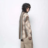 Colorblock Plaid Well-Cut Mens Long Top