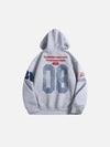 Warm Embroidered Western Letter Sweatshirt