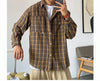 Fine Quality K-Style Plaid Casual Top