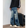 İspanyol Paça Yıldız Baskılı Jean Pantolon, stil görünüm — Navra Wear