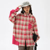 Reversible Plaid Long Sleeve Top