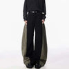 Baggy Color Block Jean Pantolon, yakın çekim — Navra Wear