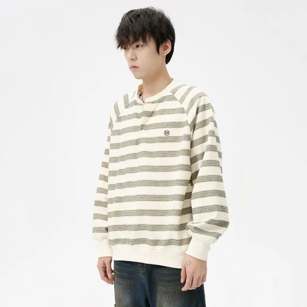 Heritage Stripe Long Sleeve Top alternatif görünüm