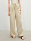 Linen Elastic High-Rise Trousers