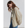 Silk Weave Drawstring Collar Top