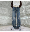 Sleek Modern Botanical Printed Easy Cut Denim