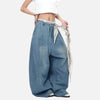 2000s Street Muse Bell-Leg Scarf Denim
