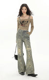 Women Heritage High-Rise Streetware Bell Leg Denim